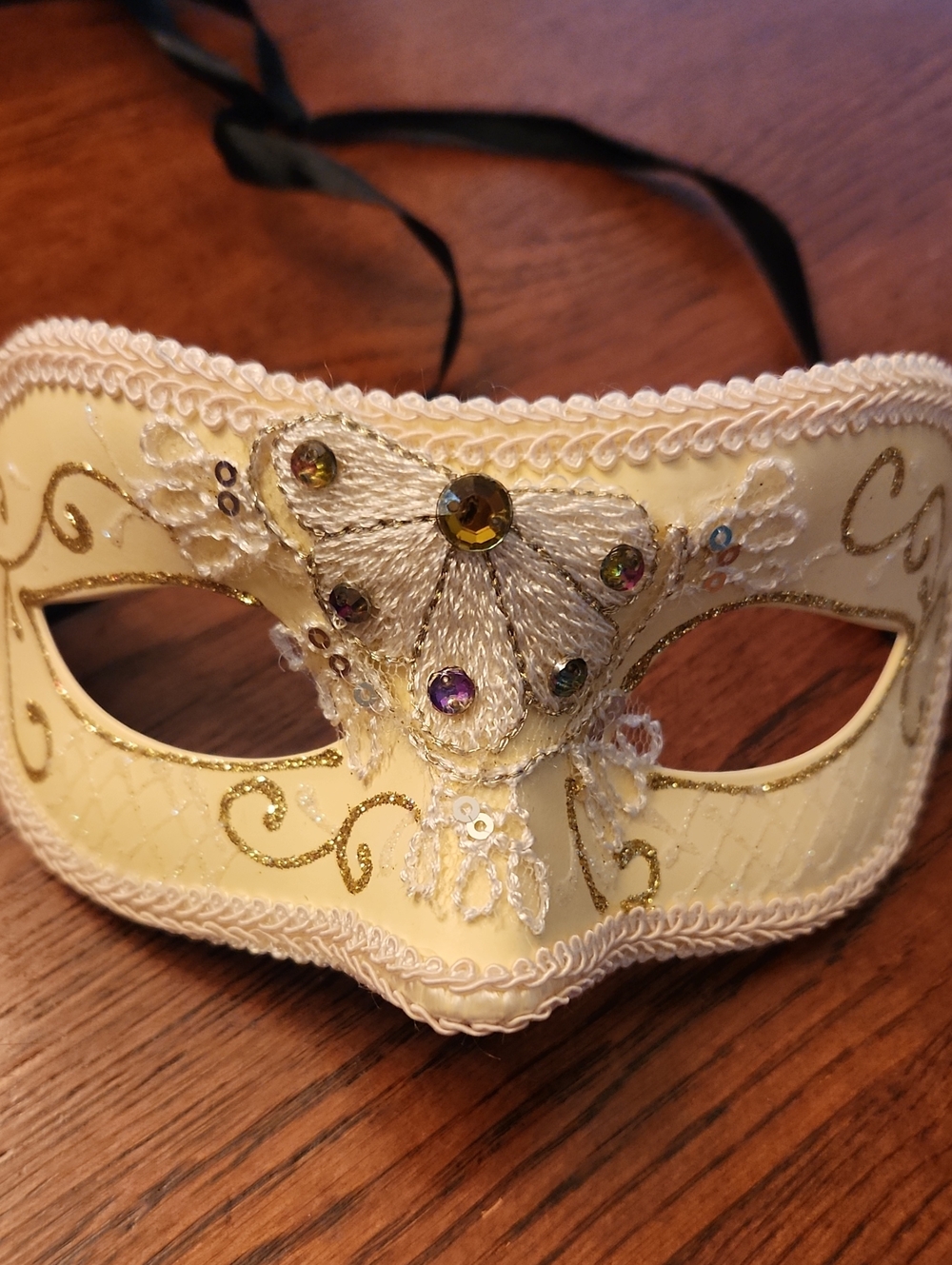Mask With Sequins Halloqeen